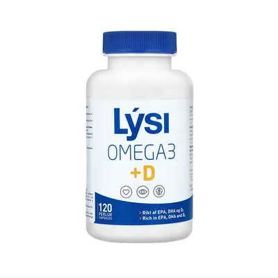 Омега-3 LYSI з вітаміном D капсули 500 мг №120 у флак.