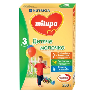 Суміш суха молочна Milupa 3 для дітей з 12 місяців, 350 г