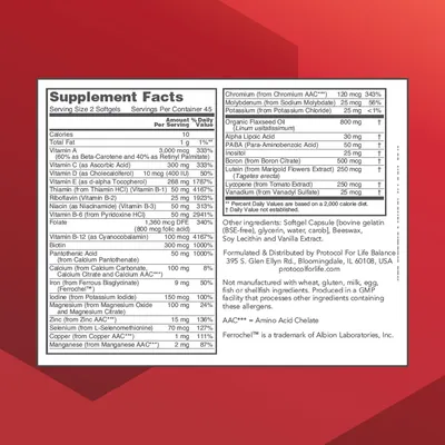 Вітамінно-мінеральний комплекс Protocol for Life Balance Ortho Multi, 90 капсул