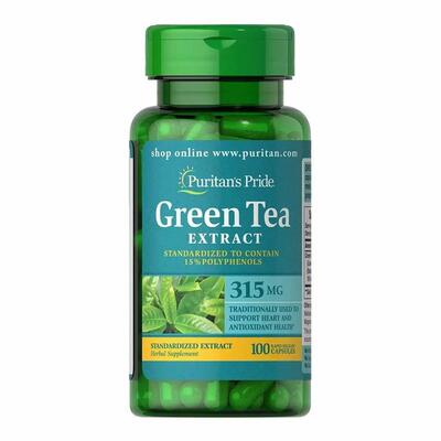 Экстракт зеленого чая Puritan's Pride Green Tea Extract 315 мг, 100 капсул