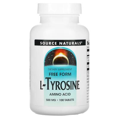 L- тирозин Source Naturals L-Tyrosine 500 мг, 100 таблеток