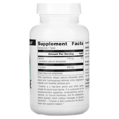 L-тирозин Source Naturals L-Tyrosine 500 мг, 100 таблеток
