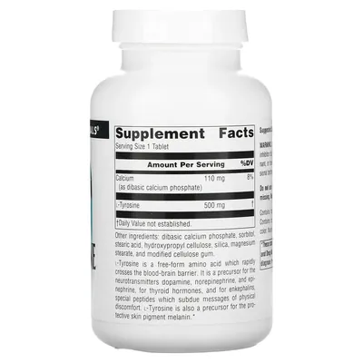 L- тирозин Source Naturals L-Tyrosine 500 мг, 100 таблеток