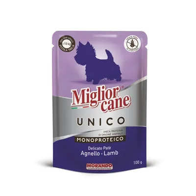 Корм вологий Morando Migliorcane UNICO для собак паштет з ягняти, 100 г