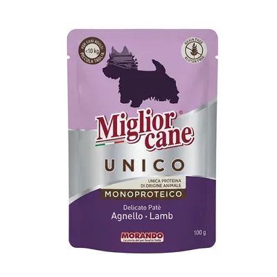 Корм вологий Morando Migliorcane UNICO для собак паштет з ягняти, 100 г
