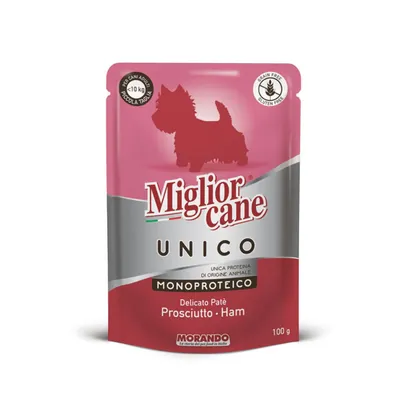 Корм вологий Morando Migliorcane UNICO для собак паштет з прошуто, 100 г