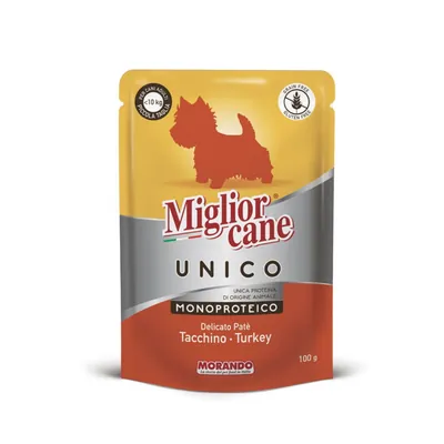 Корм вологий Morando Migliorcane UNICO для собак паштет з індички, 100 г