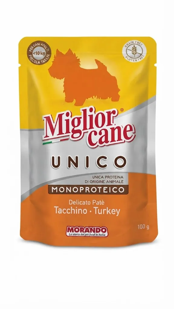 Корм вологий Morando Migliorcane UNICO для собак паштет з індички, 100 г