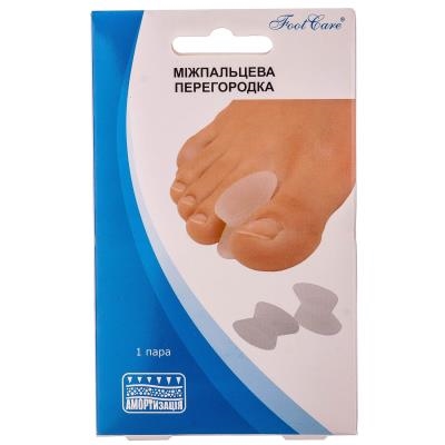 Перегородка межпальцевая Foot Care GA-9014 гелевая, гипоаллергенная, размер S (до 34), 1 пара