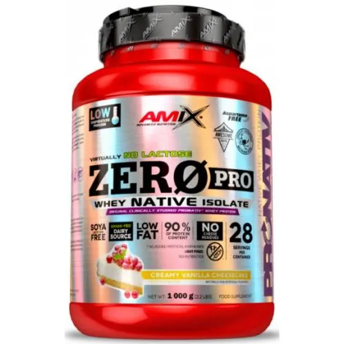 Протеїн сироватковий ізолят Amix Nutrition Zeropro Protein вершково-ванільний чізкейк, 1000 г