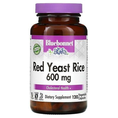 Красный дрожжевой рис 600 мг Bluebonnet Nutrition Red Yeast Rice, 120 вегетарианских капсул