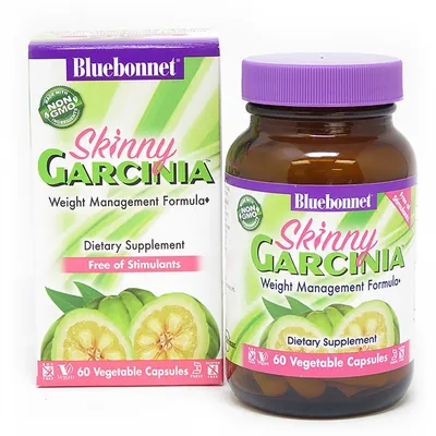 Гарцинія формула управління вагою Bluebonnet Nutrition Skinny Garcinia, 60 вегетаріанських капсул