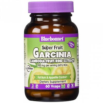 Экстракт фрукта Камбоджийская Гарциния Bluebonnet Nutrition Super Fruit Garcinia Cambogia Rind, 60 гелевых капсул