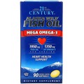 Жир дикої риби з Аляски 21st Century Alaska Wild Fish Oil Mega Omega 3 1950 мг/1350 мг, 90 желатинових капсул