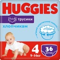 Подгузники-трусики Huggies Pants детские, для мальчиков, размер 4, 9-14 кг, 36 шт