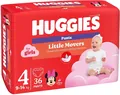 Підгузки-трусики Huggies Pants Little Movers для дівчаток розмір 4, 9-14 кг, 36 шт
