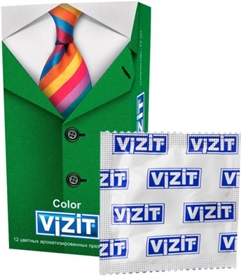 Презервативы Vizit Color цветные, 12 штук
