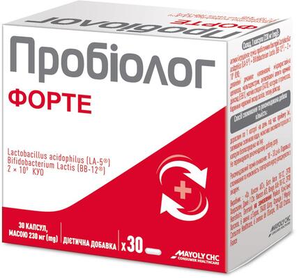 Пробиолог Форте капсулы по 230 мг №30 во фл.