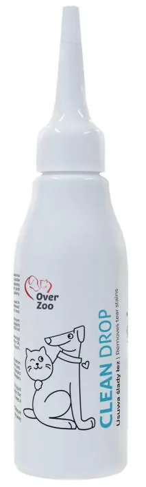 Рідина для видалення слідів сліз Over Zoo Clean Drop для собак та котів, флакон-крапельниця, 60 мл