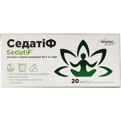Седатиф Solution Pharm капсулы желатиновые №20