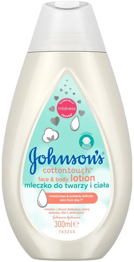 Молочко для обличчя і тіла Johnson's Baby Ніжність бавовни, 300 мл