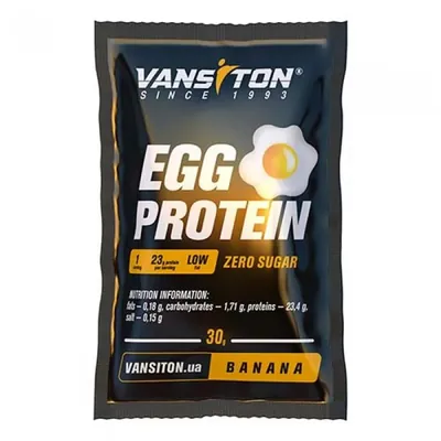 Протеїн яєчний Vansiton Egg Protein, банан, 30 г