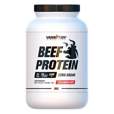 Протеїн яловичий Vansiton Beef Protein зі смаком полуниці, 1000 г