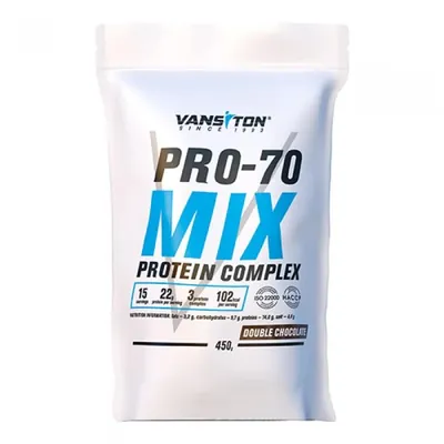 Протеїн комплексний Vansiton Pro-70 Mix Protein Complex, подвійний шоколад, 450 г