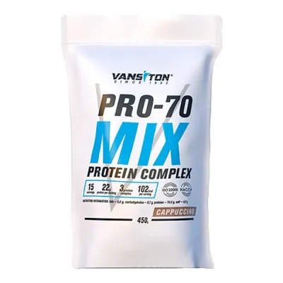 Протеїн комплексний Vansiton Pro-70 Mix Protein Complex, капучино, 450 г