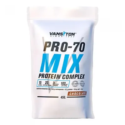 Протеїн комплексний Vansiton Pro-70 Mix Protein Complex, шоколад, 450 г