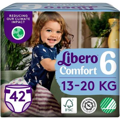 Підгузки Libero Comfort розмір 6, 13-20 кг, 42 шт