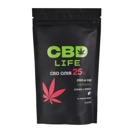 Каннабидиол CBD life Масло 25%, оральный спрей со вкусом кокоса по 10 мл во флаконе