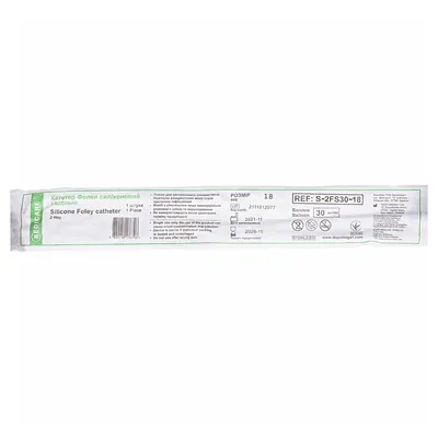 Катетер урологічний Medicare Silicone Foley Catheter 2-Way тип Фолея силіконовий 18 Fr, червоний, 2-ходовий, 1 штука