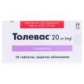 Толевас таблетки, в/о по 20 мг №30 (10х3)