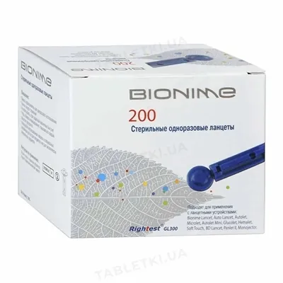Ланцети Bionime Rightest GL300, 200 штук