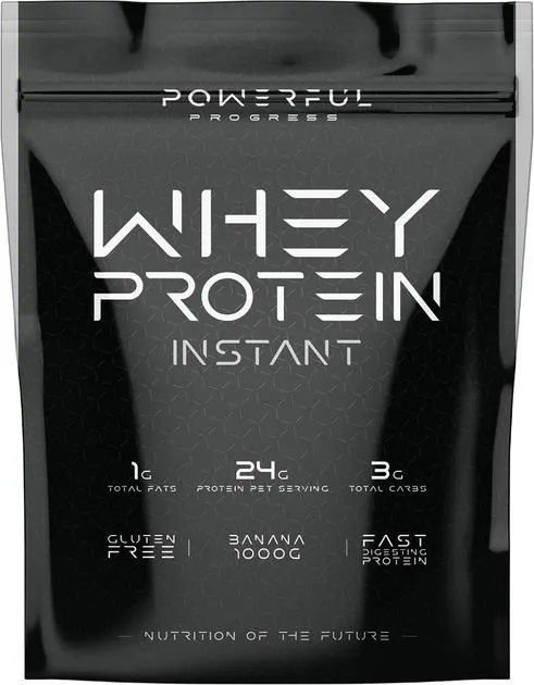 Протеїн сироватковий концентрат Powerful Progress 100% Whey Protein Instant банан, 1000 г