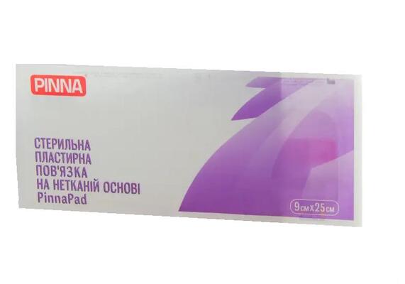 Повязка пластырная PinnaPad 9 см х 25 см на нетканой основе стерильная, 1 штука