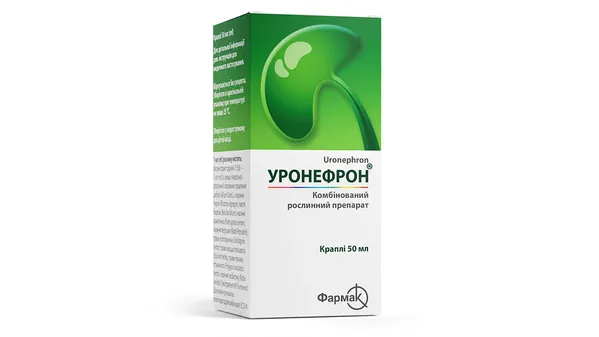Уронефрон краплі по 50 мл у флак.