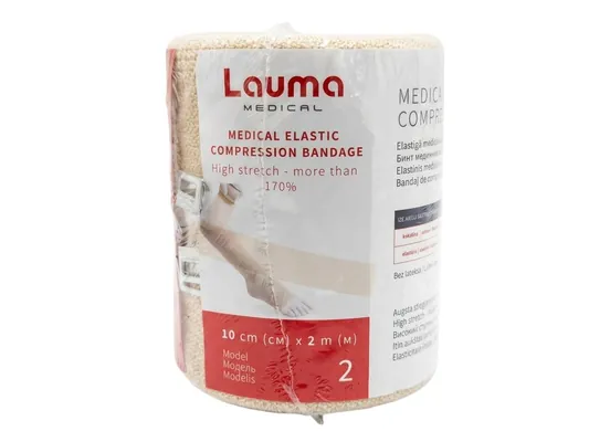 Бинт еластичний Lauma модель 2 Latex Free високої розтяжності 2 м х 10 см