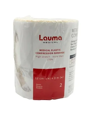 Бинт еластичний Lauma модель 2 Latex Free високої розтяжності 3 м х 12 см