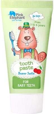Зубна паста Pink Elephant Beaver Justin Бобер Джастін, 50 мл