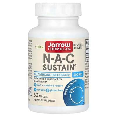 N-ацетил-L-цистеин Jarrow Formulas NAC Sustain 600 мг, 60 таблеток
