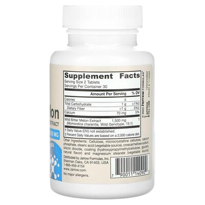 Екстракт гіркої дині Jarrow Formulas Wild Bitter Melon Extract, 60 таблеток