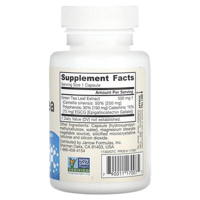 Зеленый чай Jarrow Formulas Green Tea 500 мг, 100 капсул
