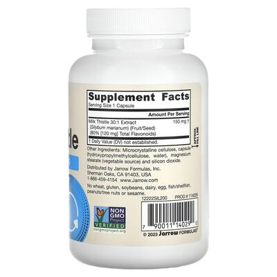Розторопша Jarrow Formulas Milk Thistle 150 мг, 200 вегетаріанських капсул
