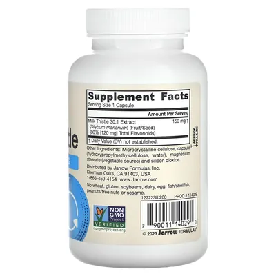 Розторопша Jarrow Formulas Milk Thistle 150 мг, 200 вегетаріанських капсул