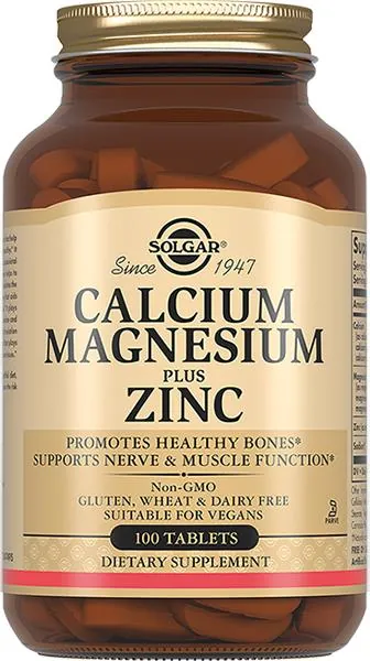 Кальцій, магній плюс цинк Solgar Calcium Magnesium Plus Zinc таблетки №100