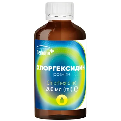 Хлоргексидин Berkana+ розчин для зовнішнього застосування по 200 мл у флак.