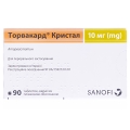 Торвакард кристал таблетки, п/плен. обол. по 10 мг №90 (15х6)