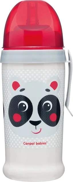 Поїльник Canpol babies Hello Little Панда 56/510_bei з силіконовою насадкою, бежевий, 350 мл
